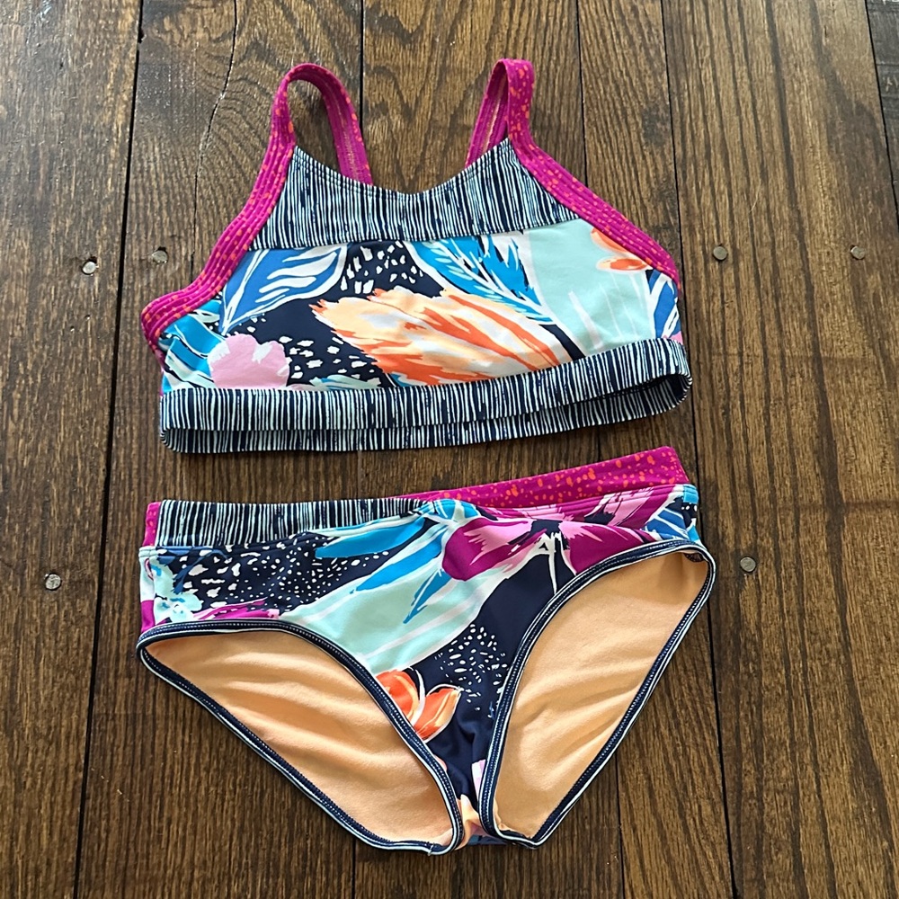 Athleta Multicolor Floral Bikini Set